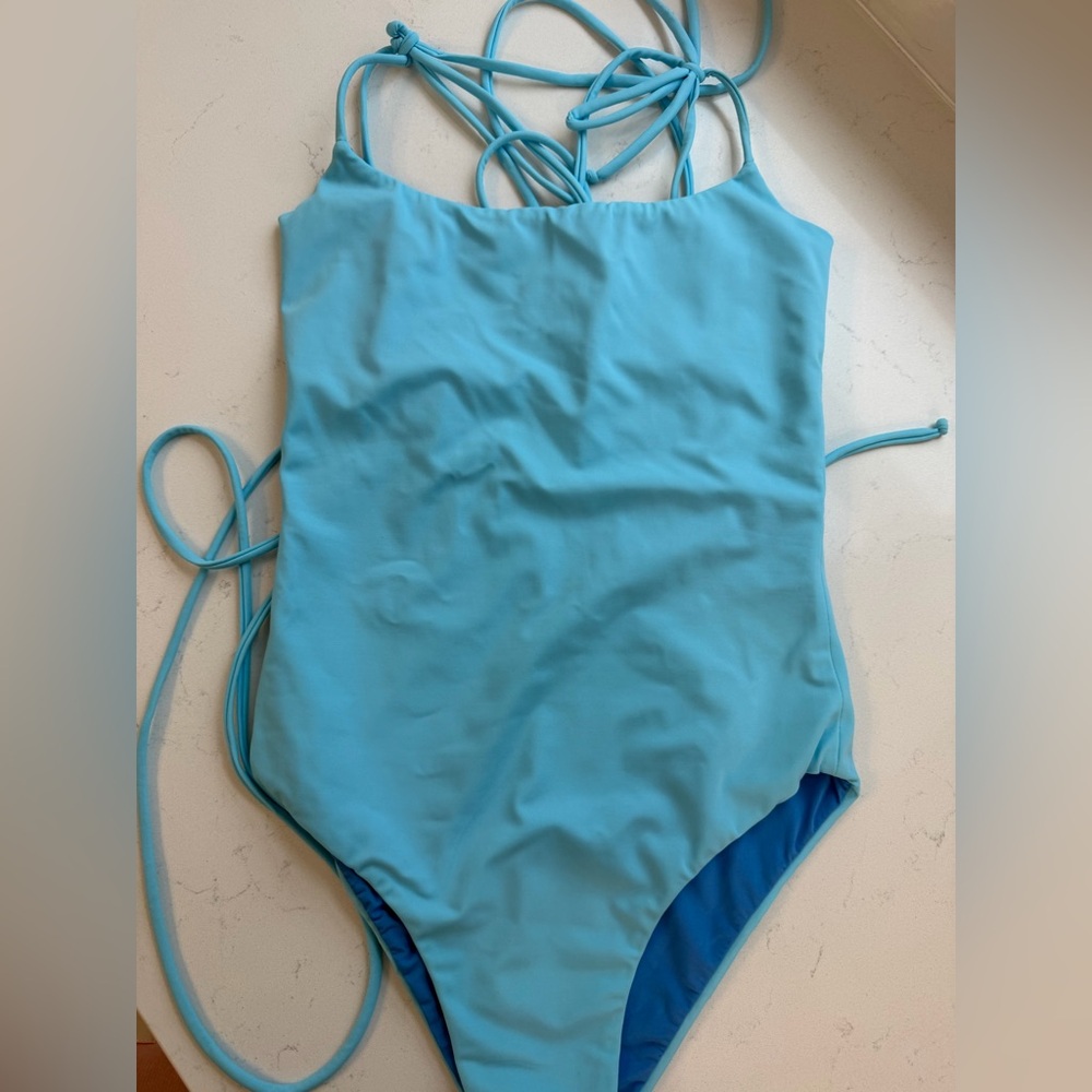 Blue One-Piece Swimsuit